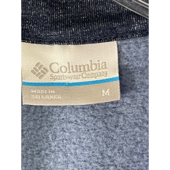 Columbia mens medium blue Great Hart Mountain III Half Zip Fleece sweater - Picture 10 of 15
